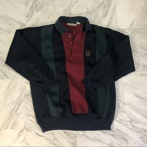 Vintage bugle boy color block rugby polo